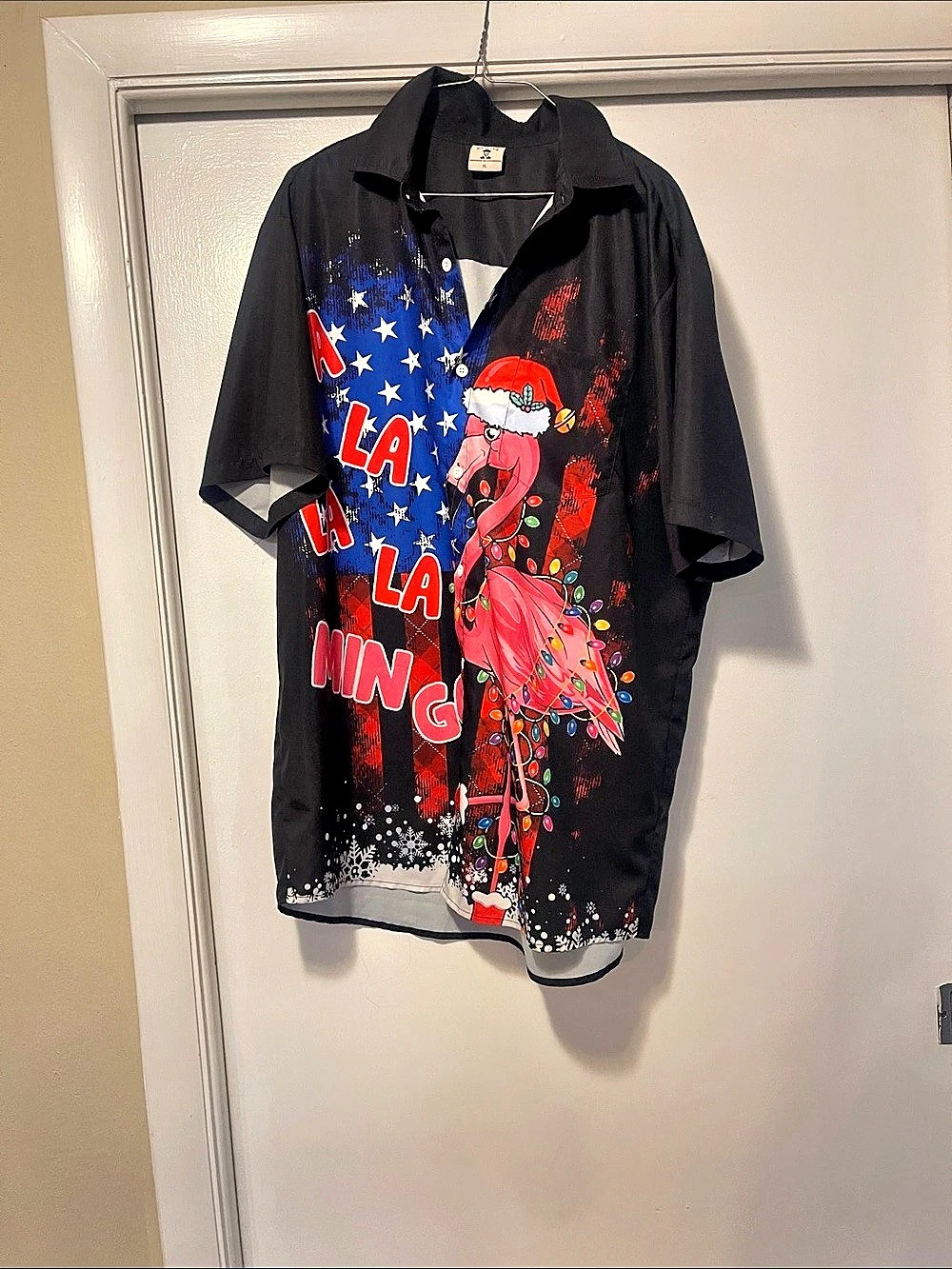 Aloha Christmas Flamingo Christmas Shirt XL